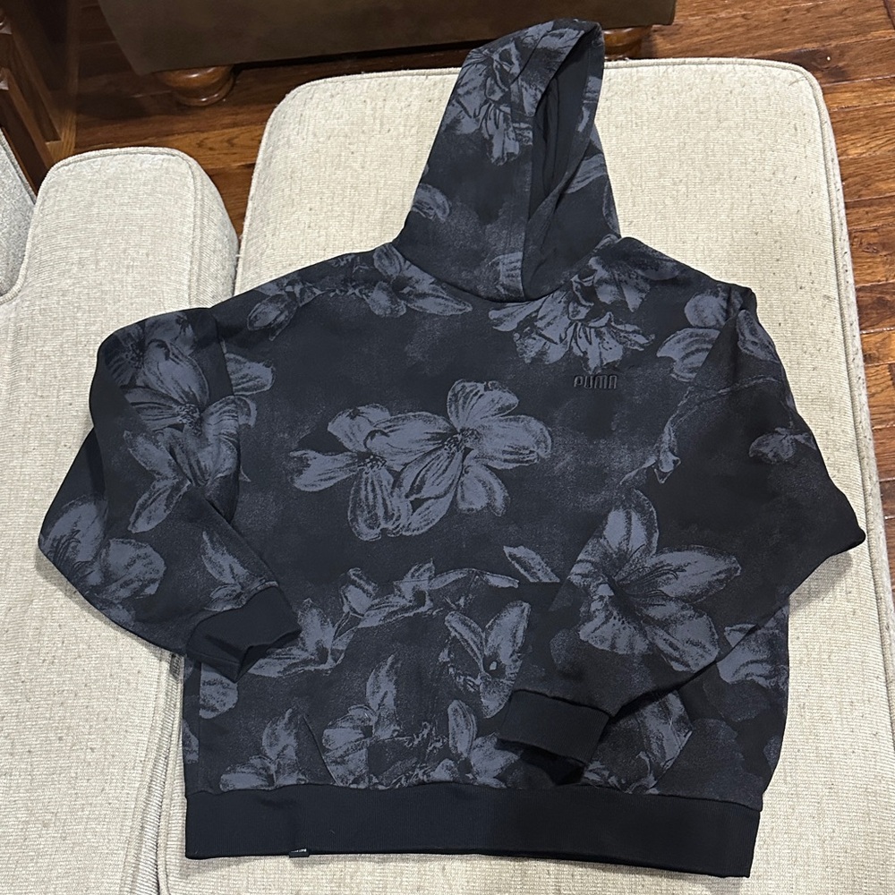 Puma Black Floral Hoodie